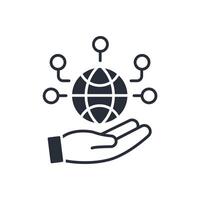 Social Responsibility icon.Editable stroke.linear style sign for use web design,logo.Symbol illustration. vector