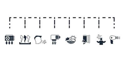 air icon set.Editable stroke.linear style sign for use web design,logo. vector