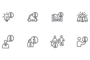 information line icon with vector