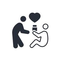 altruistic person icon.Editable stroke.linear style sign for use web design,logo.Symbol illustration. vector