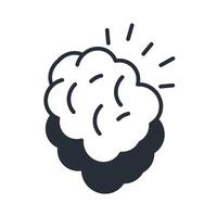 Brain icon. Editable stroke.linear style sign for use web design,logo.Symbol illustration. vector