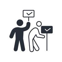 volunteerism icon.Editable stroke.linear style sign for use web design,logo.Symbol illustration. vector