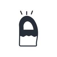 finger icon. Editable stroke.linear style sign for use web design,logo.Symbol illustration. vector