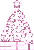 Christmas Tree Illustration Art Design vector