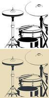 Drum kit close-up vector