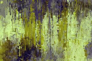 Vibrant abstract texture with dripping paint effect in green and purple shades, ideal for artistic and design projects. photo