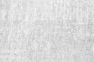 Close-up of a white burlap texture with a detailed woven pattern, ideal for backgrounds and design projects. photo