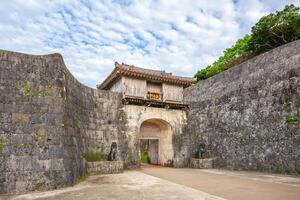 Scenery of Kankai Mon, the first front gate of the outer wall of Shuri Castle in Okinawa, Japan photo