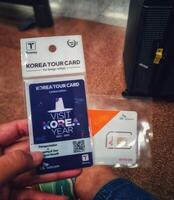 Seoul, South Korea on 6 Nov 2024. Korea Tour Card and SIM Card A Limited Edition Travel Prep photo