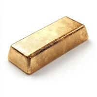 A shiny gold bar symbolizing wealth and prosperity. photo