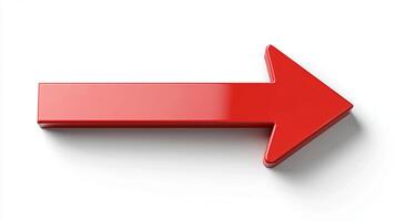 Red arrow symbol indicating direction and guidance concepts. photo