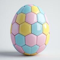 Colorful hexagon-patterned egg design for creative projects. For Easter egg photo