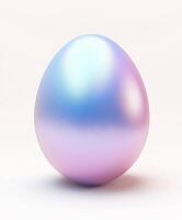 Shiny pastel egg with a smooth surface and elegant gradient. For Easter egg photo
