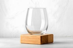 Romantic Stemless Wine Glass Mock Up photo