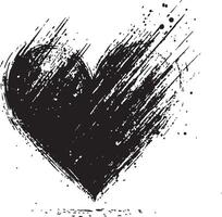 Love Heart Silhouette Design for Romantic Projects vector
