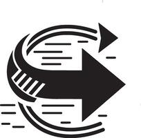 Man silhouette with arrow movement design vector