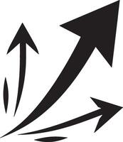 Man silhouette with arrow progress symbol vector