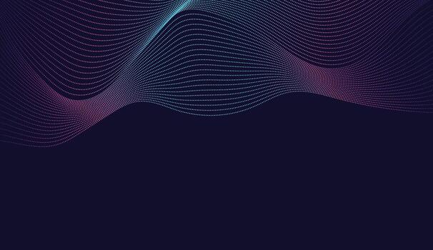 Smooth purple and blue gradient wave design with intricate lines, perfect for creative digital and tech-themed projects vector
