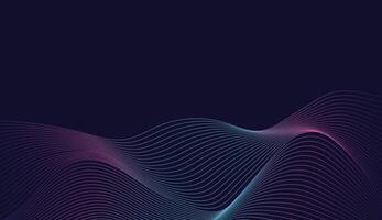 Vibrant abstract wave design with purple and pink tones, ideal for digital and creative media projects vector