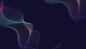 Stunning purple and teal gradient wave design with smooth fluid curves, ideal for digital media and tech projects vector