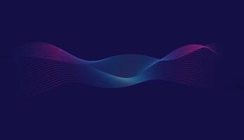 Abstract wave design with vibrant purple and blue tones, ideal for tech and digital media designs vector
