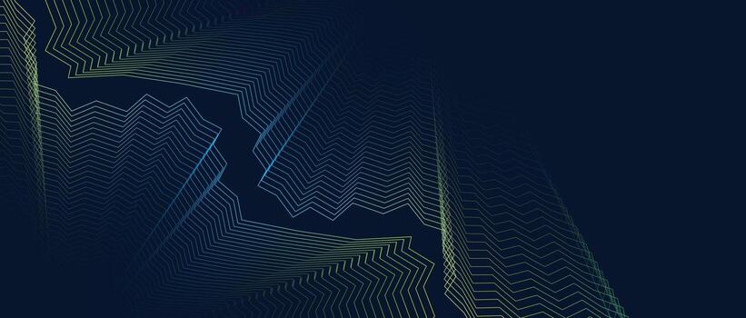 Abstract minimalistic blue and green lines with a modern luxury design for business and technology branding vector
