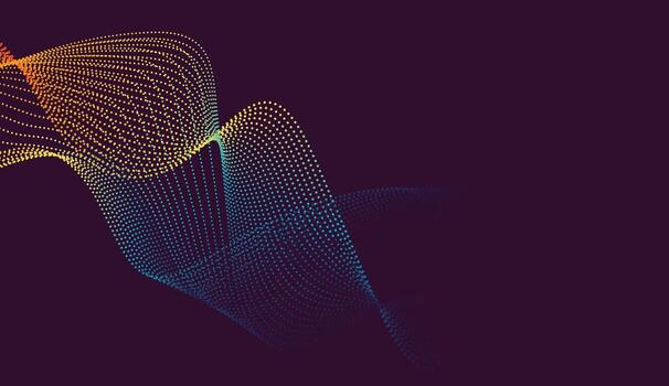 Deep purple and orange gradient wave design with smooth flowing curves, perfect for creative digital projects vector