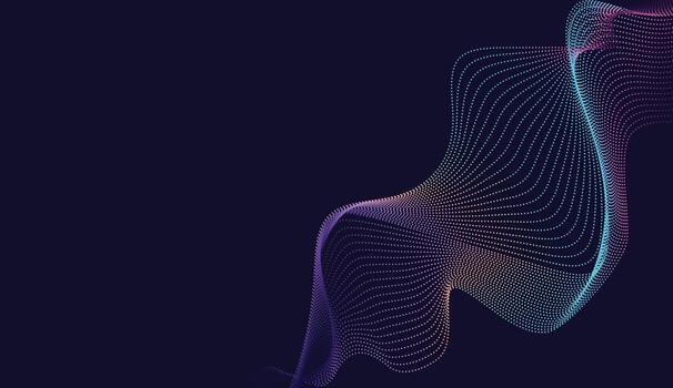 Smooth gradient wave design with purple, blue, and pink tones, perfect for digital media and creative projects vector