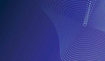 Abstract blue background with wave lines and a small portrait image at the corner, perfect for tech and digital content vector