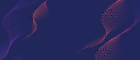 Abstract glowing wave lines with modern gradient and glowing circles background for digital technology banner or cover design vector