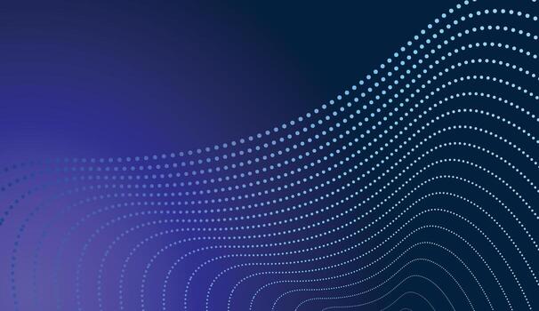 Smooth purple wave lines against a rich gradient background with a portrait image in the corner, perfect for digital media and innovation vector