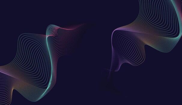 púrpura y azul degradado ola diseño con intrincado líneas, ideal para digital contenido y inspirado en la tecnología proyectos vector