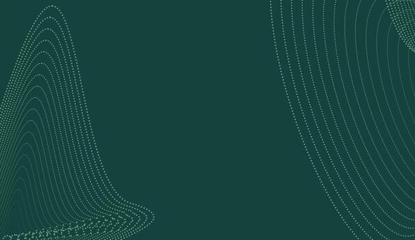 Elegant dark green wave design with smooth lines and a portrait in the corner, ideal for digital content and tech projects vector