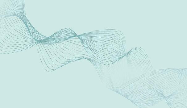 Soft turquoise gradient wave design with smooth curves, ideal for digital and creative projects vector