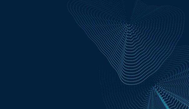 Artistic blue wave pattern with a futuristic gradient and a portrait image in the corner, ideal for digital and tech-themed designs vector