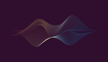 Abstract purple and blue wave design with a smooth gradient, perfect for digital media and creative projects vector