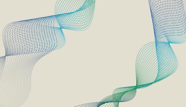 Cool green and blue gradient wave design with sleek smooth curves, perfect for digital and tech-inspired projects vector