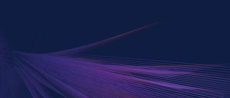 Abstract glowing purple and blue particle mesh lines background for futuristic technology concepts and digital design vector