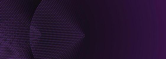 Futuristic abstract background with geometric circles, flowing dots, and dark purple, pink gradient for website and music branding vector