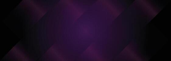 Abstract dark purple-pink waving lines with glowing geometric shapes and diagonal gradients for modern digital design vector