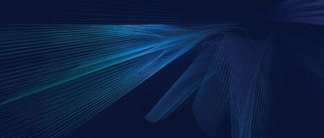 Abstract high-speed technology light concept with blue gradient lines for modern digital background design vector