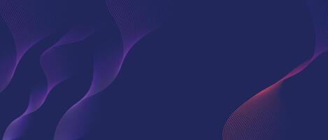 Modern abstract glowing wave lines with glowing particles and gradient technology background for header and banner design vector