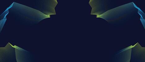 Neon lights with abstract dark background and blurred glowing curved lines for modern tech, digital design, and branding vector
