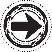 Man walking with arrow direction symbol vector