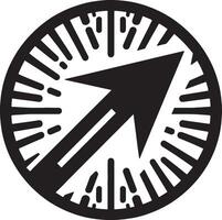 Man walking alongside arrow direction vector