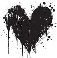 Heart Silhouette Design for Love and Affection Themes vector