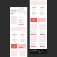 Editable Multipurpose Business B2B E-newsletter email marketing template l Landing Page Layout l Consultation Medical Healthcare Wellness Service vector