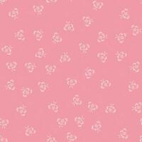 Cute pattern with white butterflies on a pink background. vector