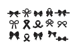 Elegant Bow Ribbon Design Bundle vector