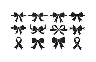 Ribbon Bow Design Collection Bundle vector